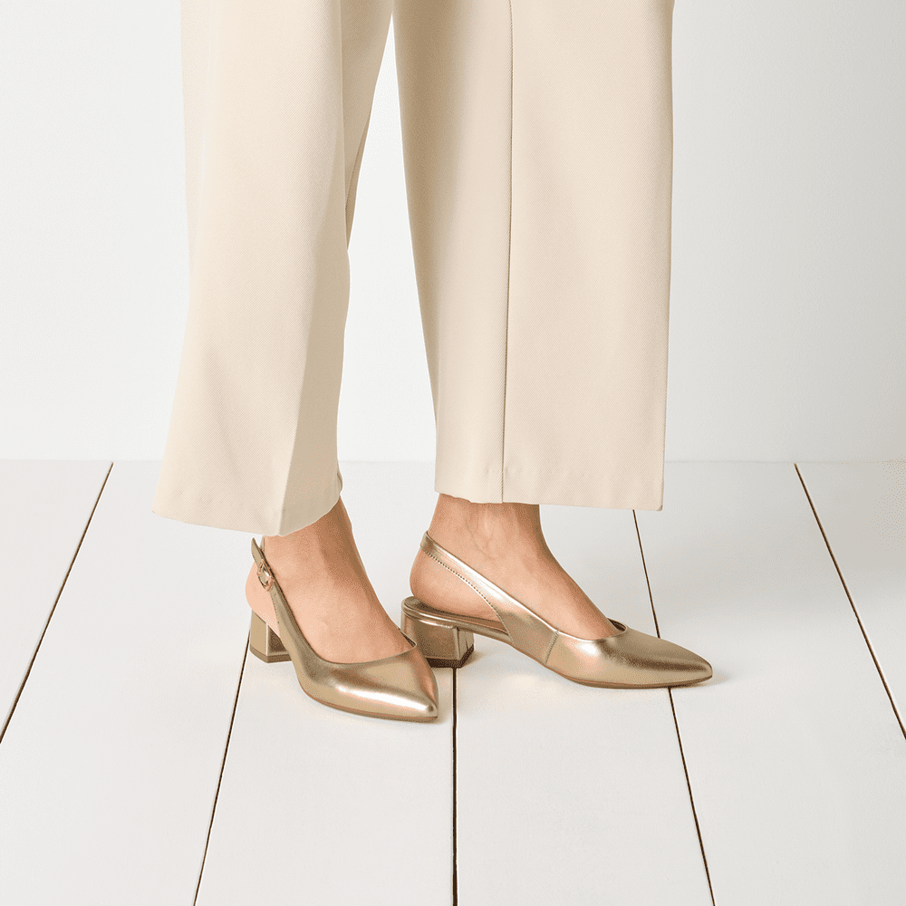 29505-44-965 Tamaris ženska cipela na otvorenu petu LIGHT GOLD MET