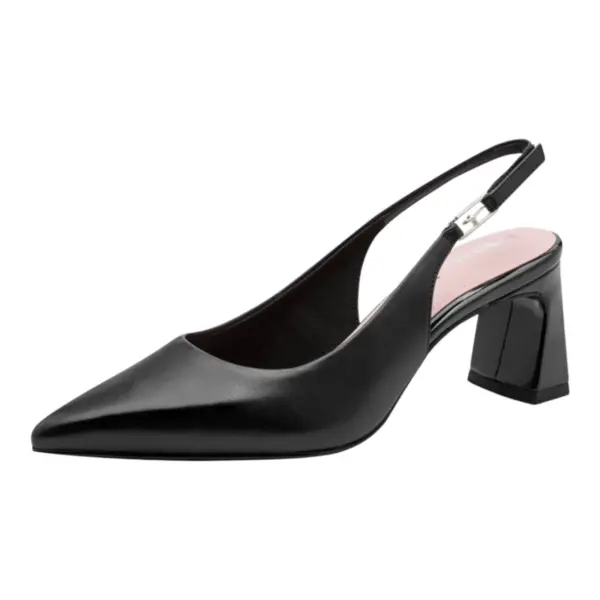 Tamaris ženska kožna cipela na otvorenu petu BLACK LEATHER