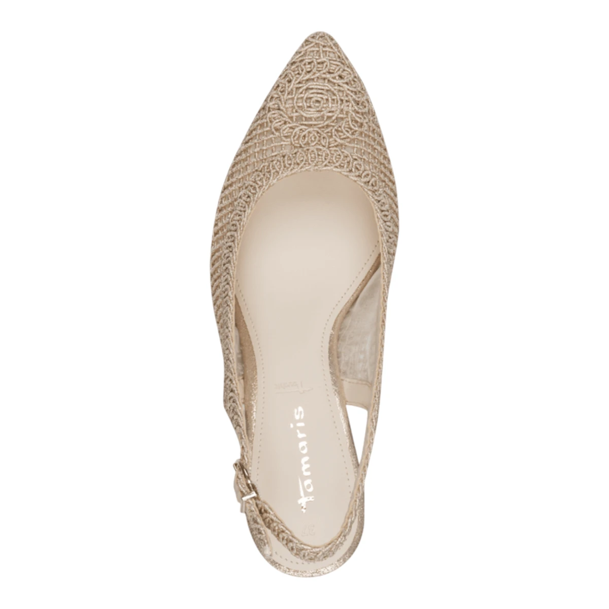 29626-46-933 Tamaris ženska cipela na otvorenu petu LIGHT GOLD