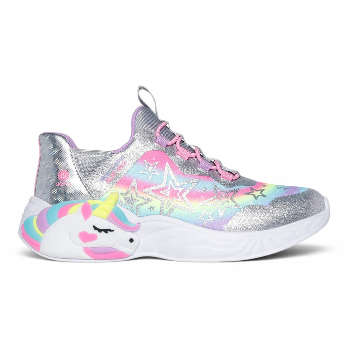 302296L-SMLT Unicorn Dreams STA dječje tenisice srebrne – Skechers