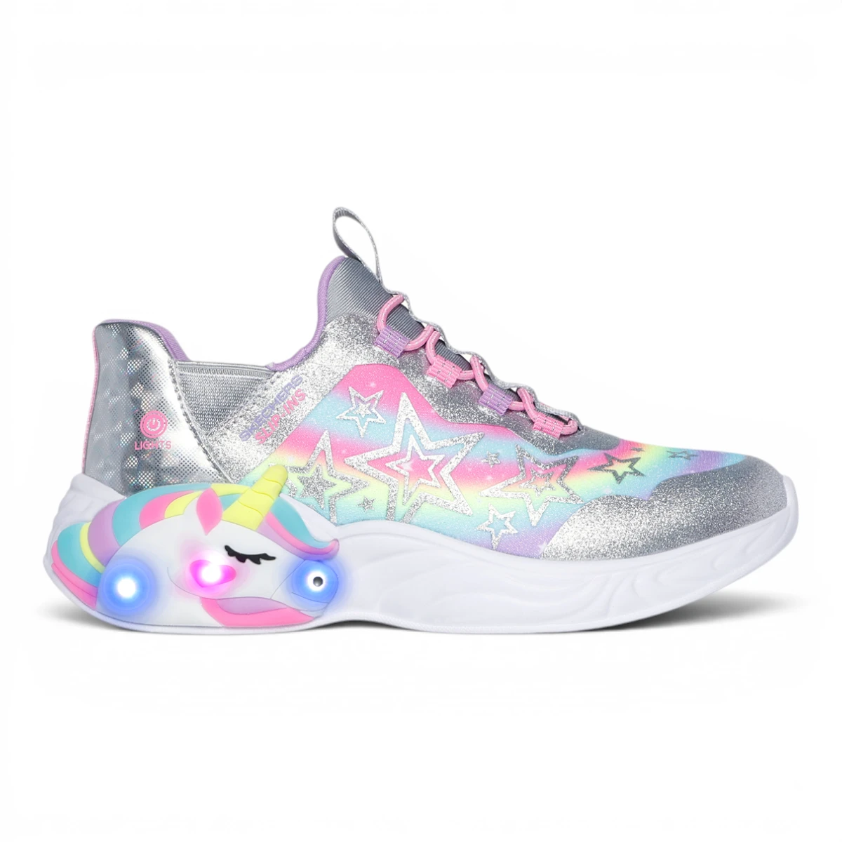 302296L-SMLT Unicorn Dreams STA dječje tenisice srebrne – Skechers