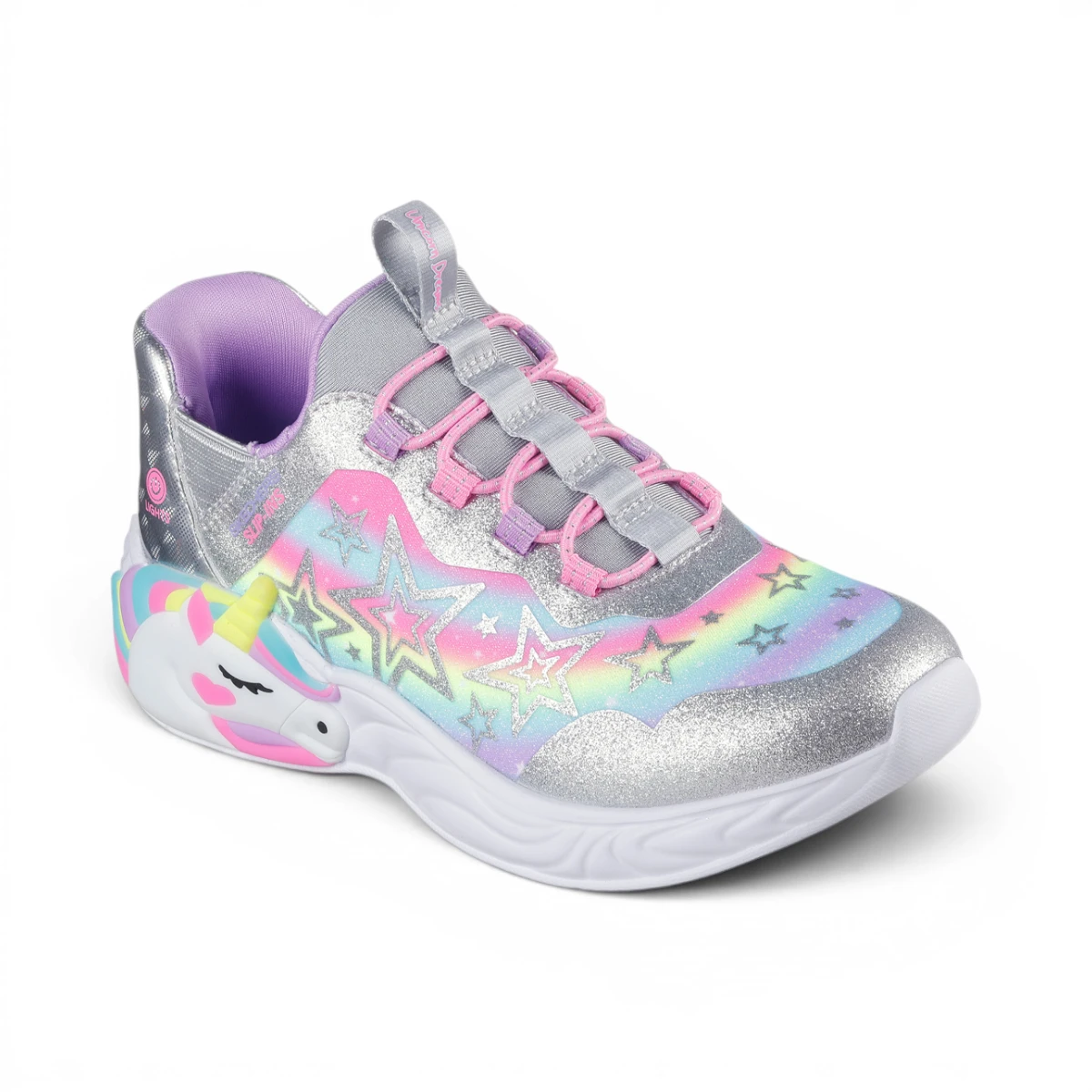 302296L-SMLT Unicorn Dreams STA dječje tenisice srebrne – Skechers