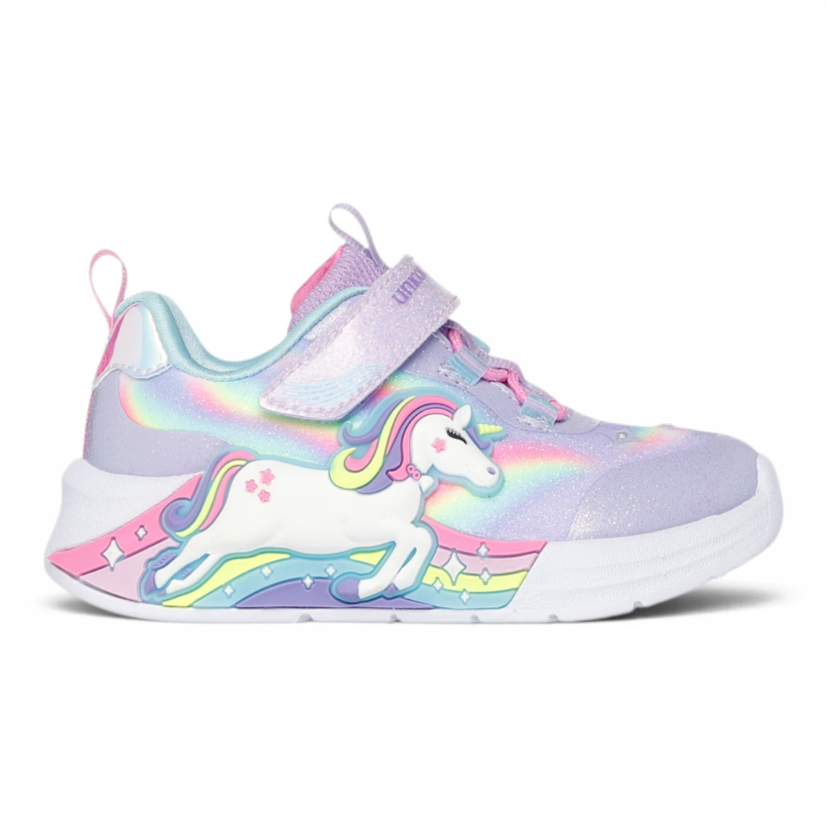 302298N-LVMT Unicorn Chaser LVMT svjetleće dječje tenisice ružičasto-ljubičaste – Skechers