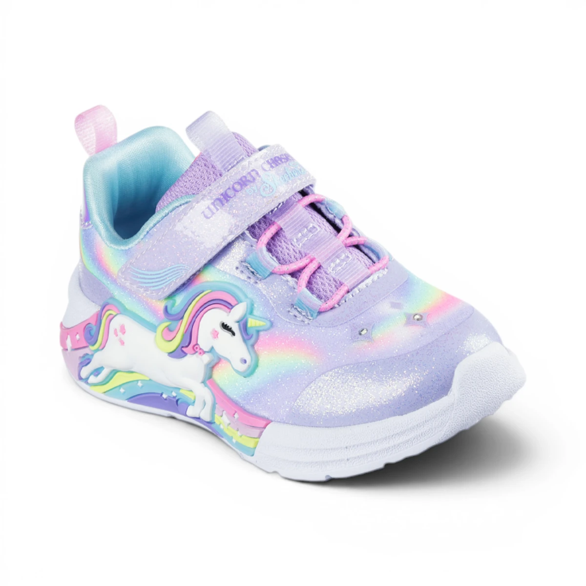 302298N-LVMT Unicorn Chaser LVMT svjetleće dječje tenisice ružičasto-ljubičaste – Skechers