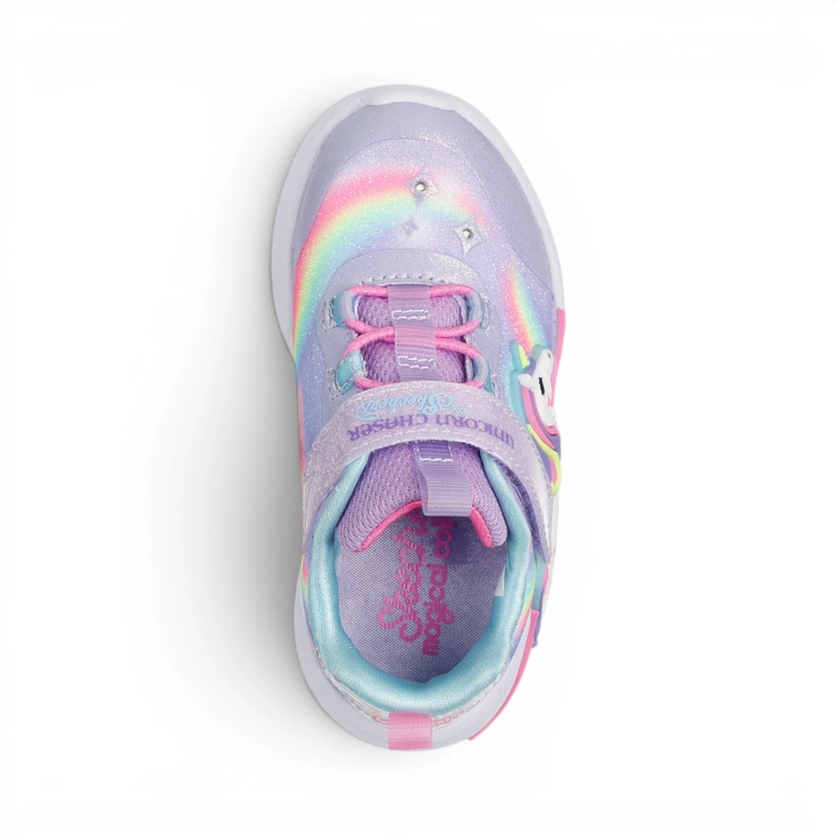 302298N-LVMT Unicorn Chaser LVMT svjetleće dječje tenisice ružičasto-ljubičaste – Skechers