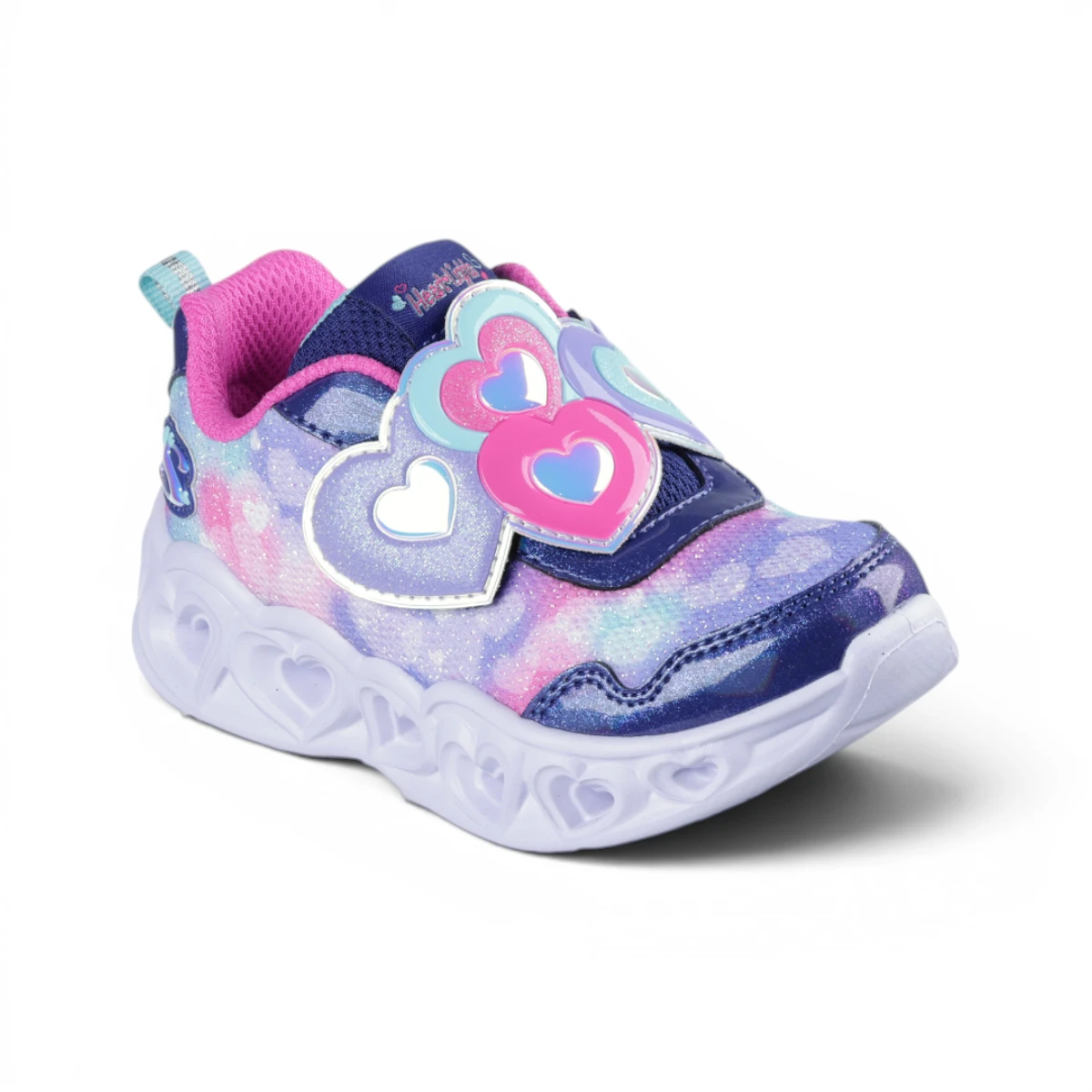 302693N-NVHP Heart Lights Lovin Reflection dječje tenisice plavo-roze – Skechers