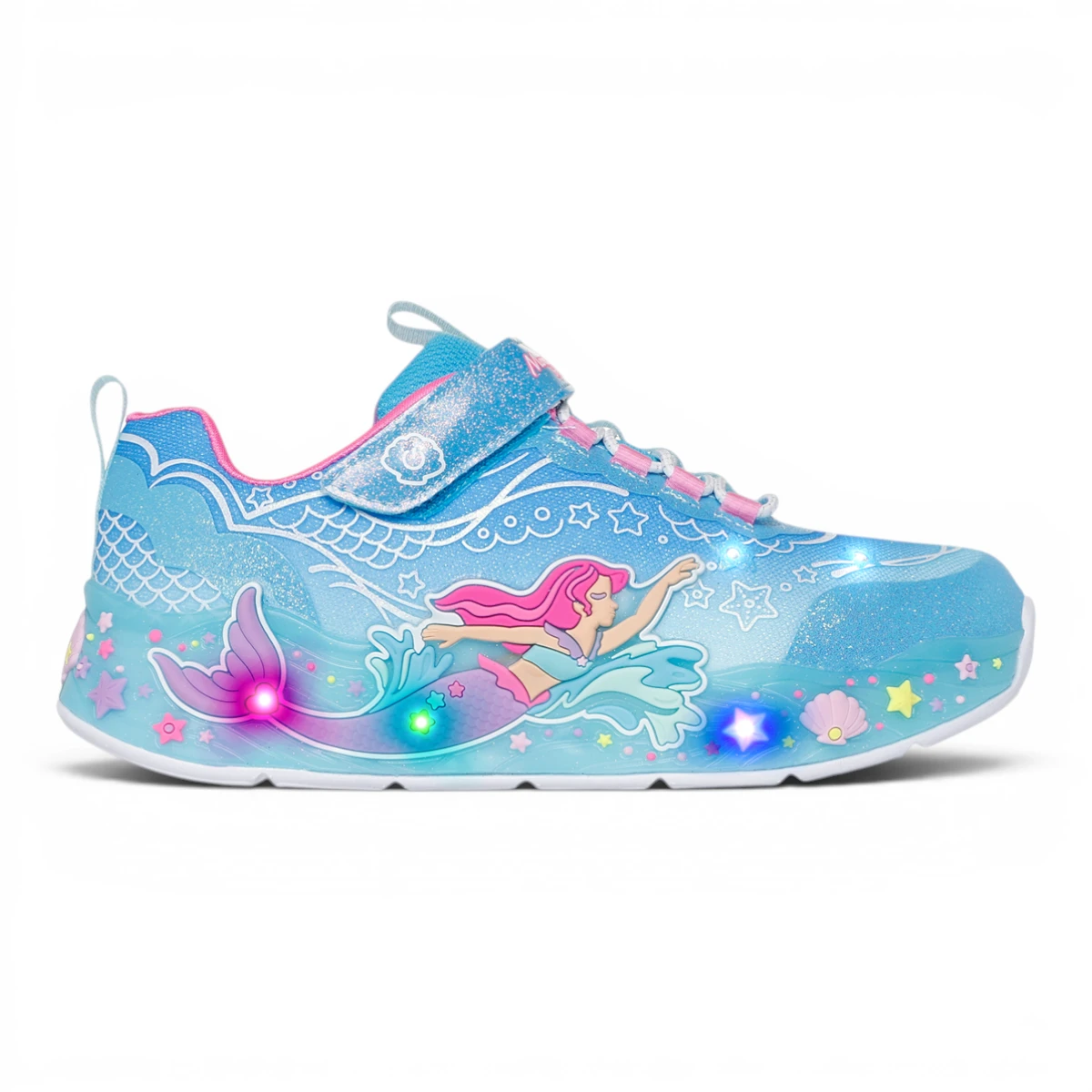 303060L-BLMT Mermaid Dreams dječje tenisice s motivom sirene plave – Skechers