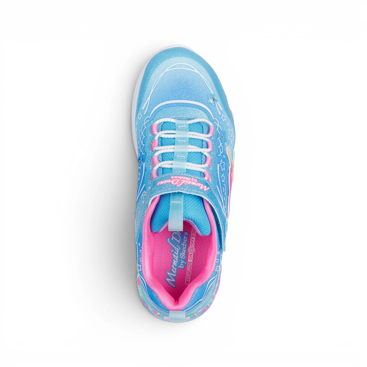 303060L-BLMT Mermaid Dreams dječje tenisice s motivom sirene plave – Skechers