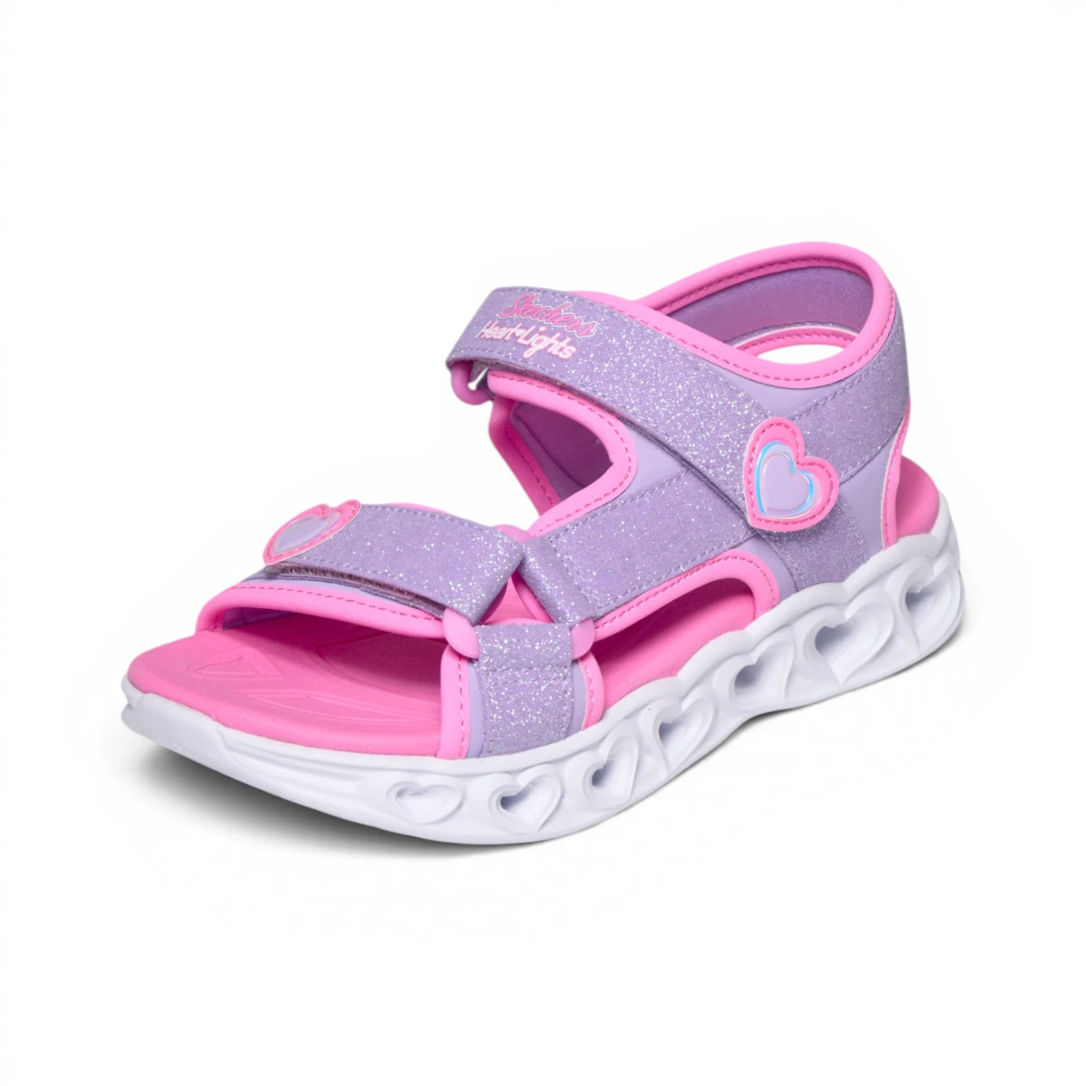 303114L-LVPK Heart Lights Sandals Sugar dječje sandale rozo-ljubičaste – Skechers