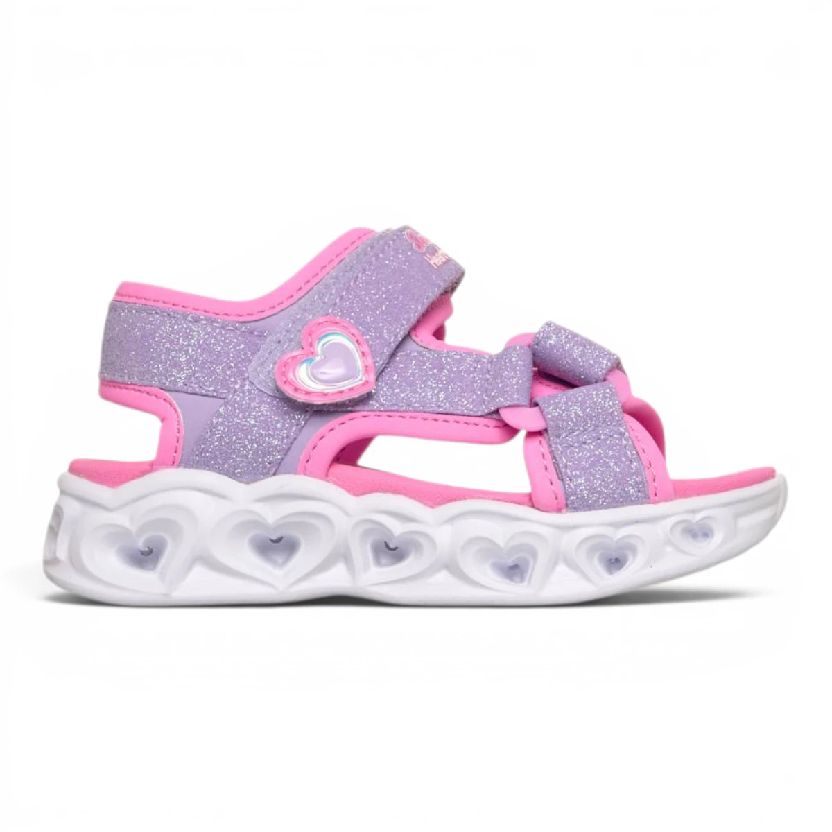 303114N-LVPK Heart Lights Sandals Sugar dječje sandale ljubičasto-roze – Skechers