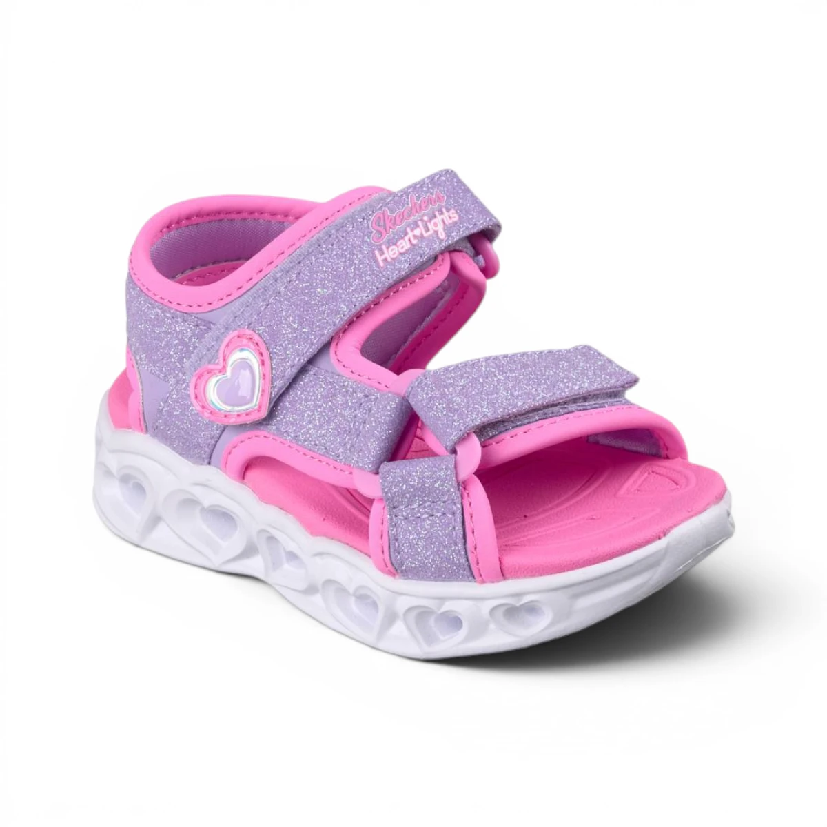 303114N-LVPK Heart Lights Sandals Sugar dječje sandale ljubičasto-roze – Skechers
