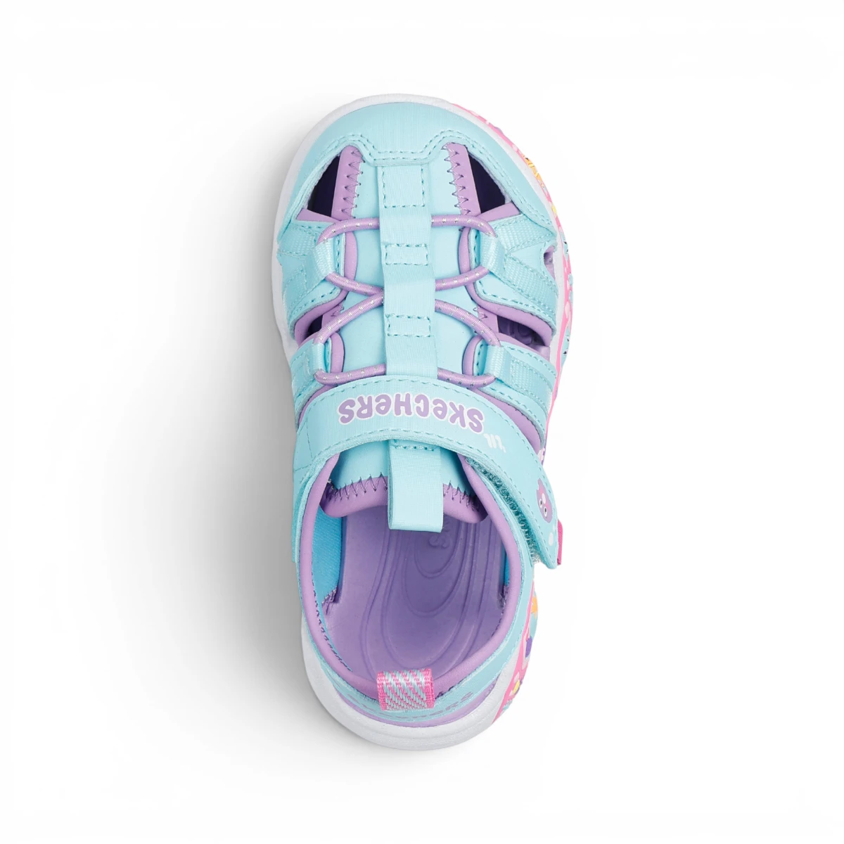 303162N-TQLV Play Scene Splash Cute Crew dječje sandale tirkizno-ljubičaste – Skechers