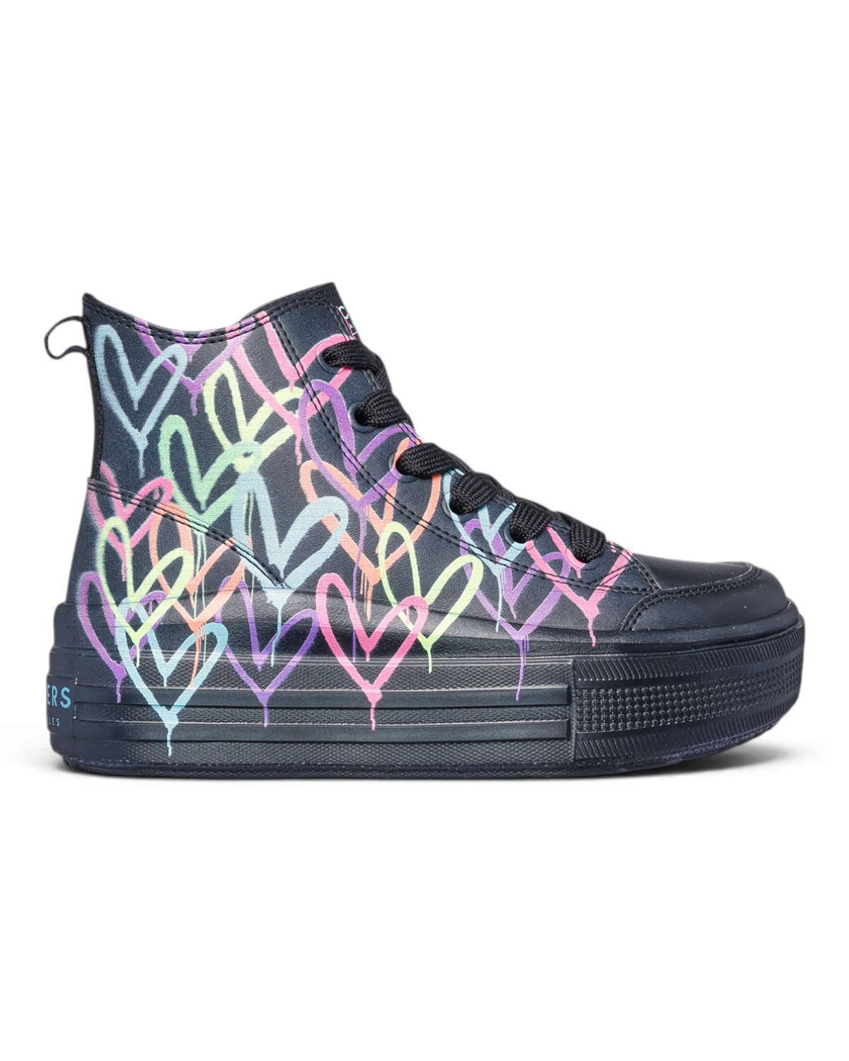 314075L-BKMT Hyperlift Love Daze dječje visoke tenisice crno-multicolor – Skechers