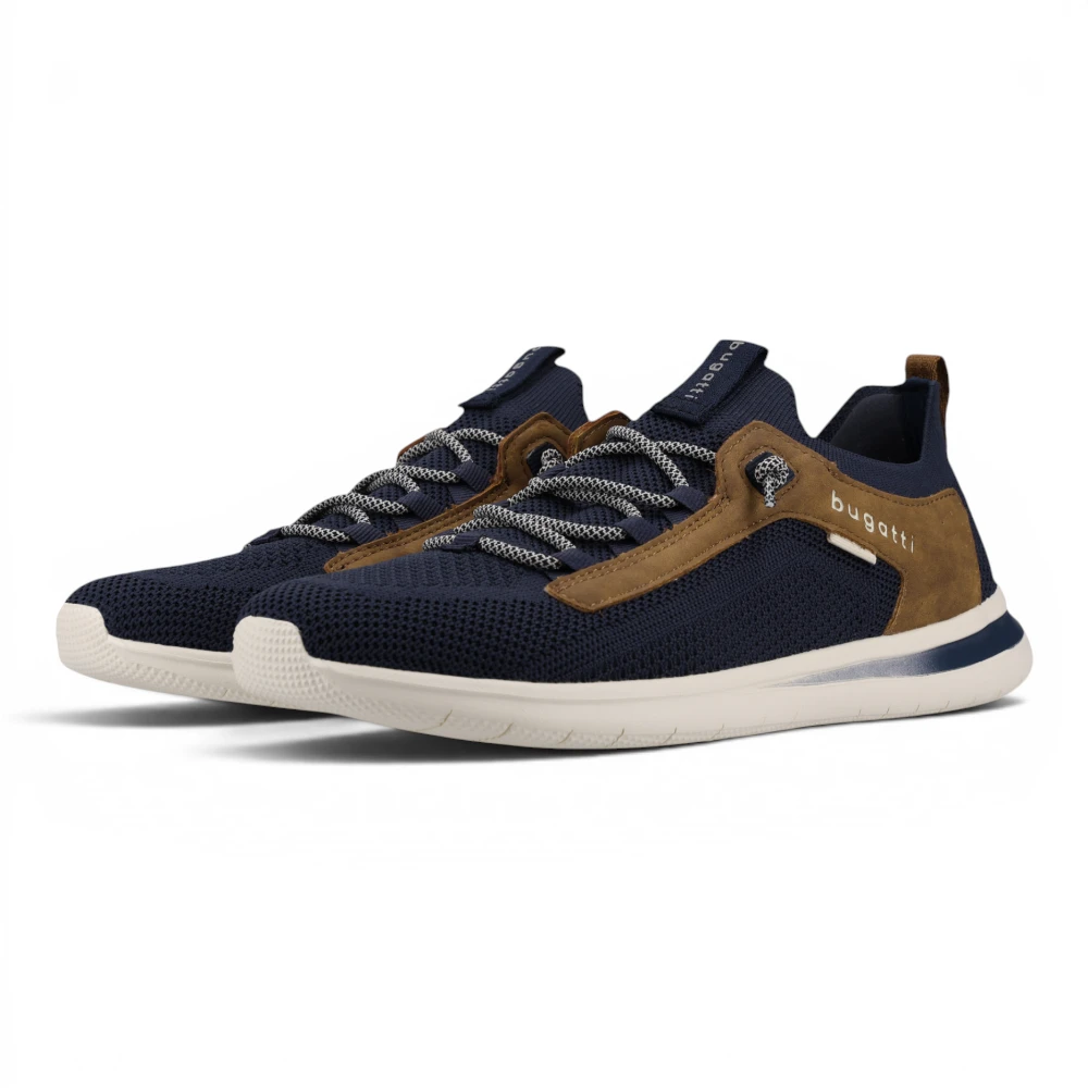 321AWO626950-4163 Bugatti Tenisice Dark Blue Cognac