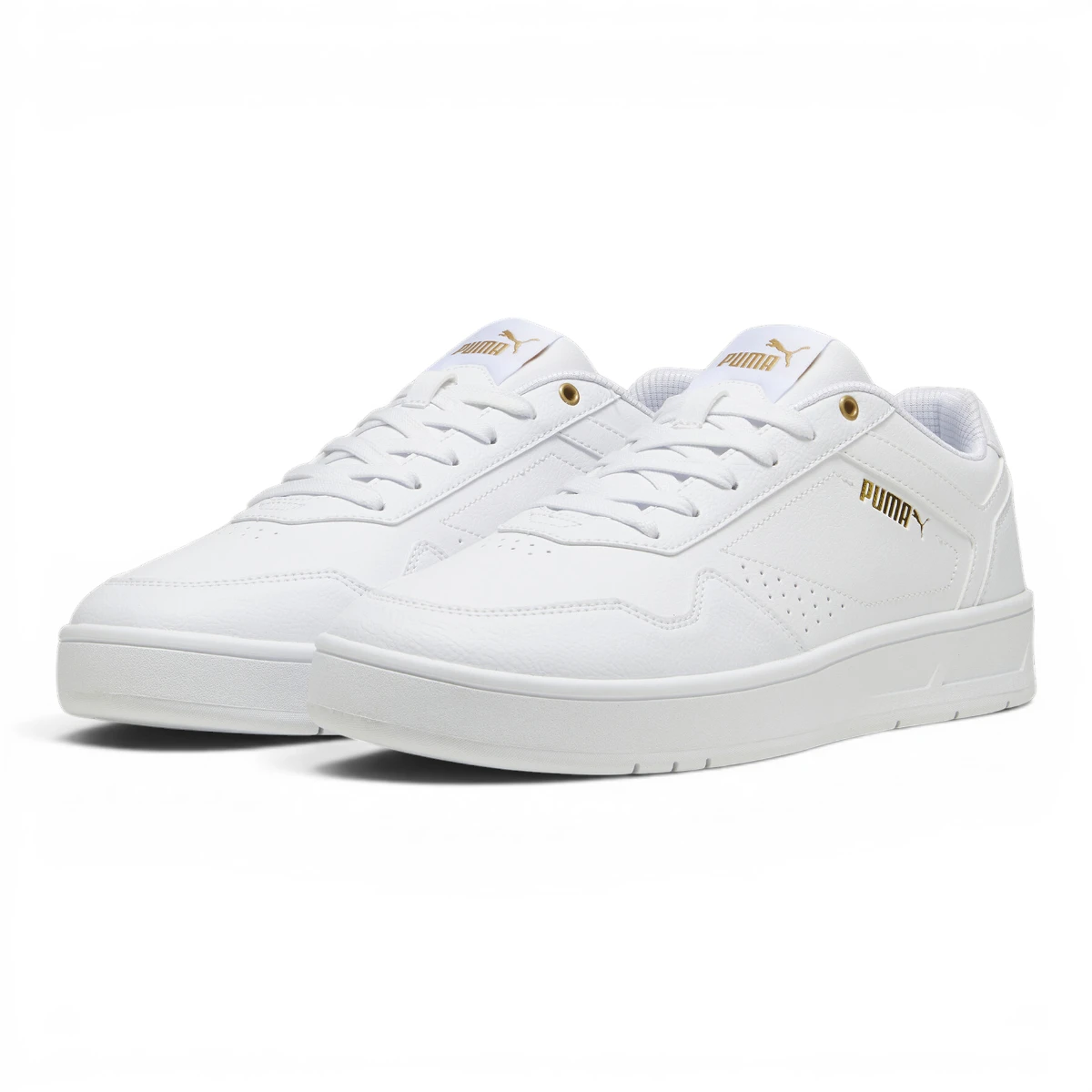 395018-01 PUMA Court Classic  White- Gold