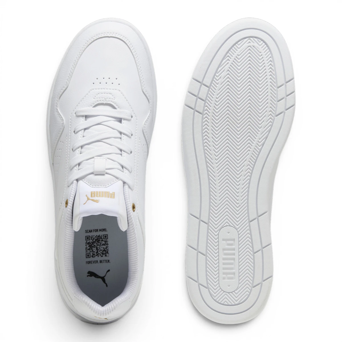 395018-01 PUMA Court Classic  White- Gold