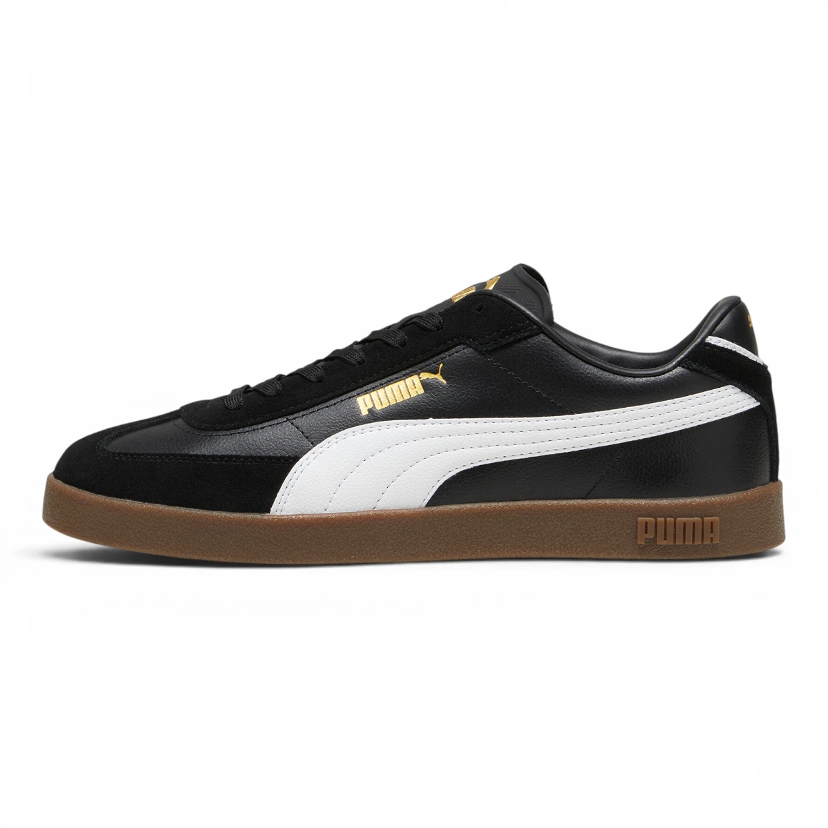 397447-02 Puma Club II Era  Black- White- Gold
