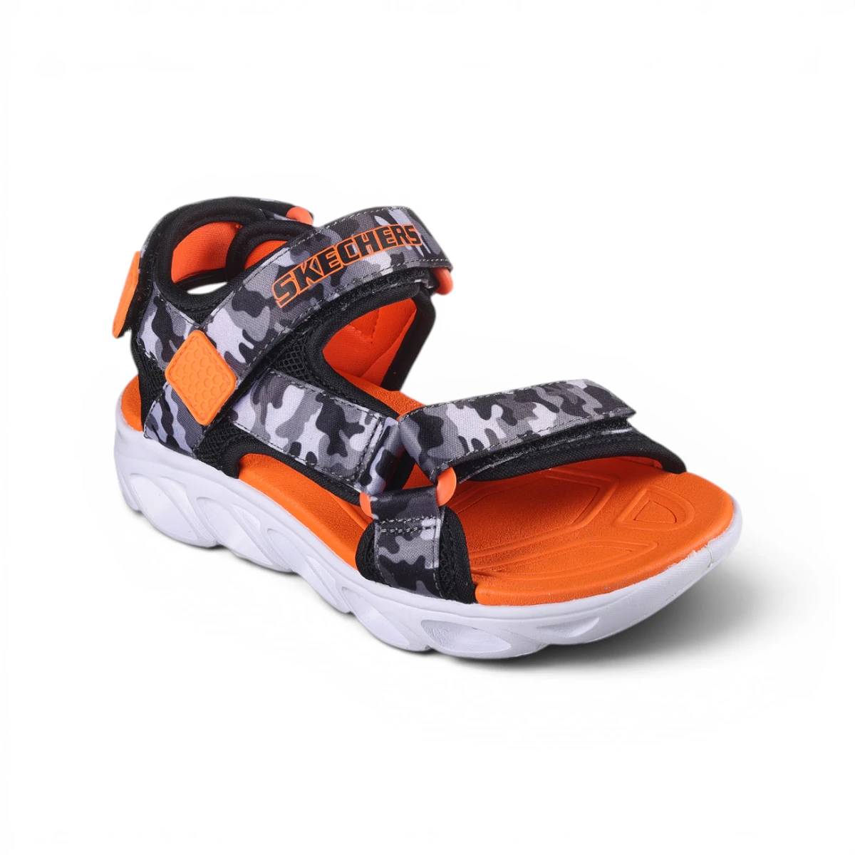 400077L-BGOR Hypno-Splash Sun Breaks dječje sandale crno-sive s narančastim detaljima – Skechers
