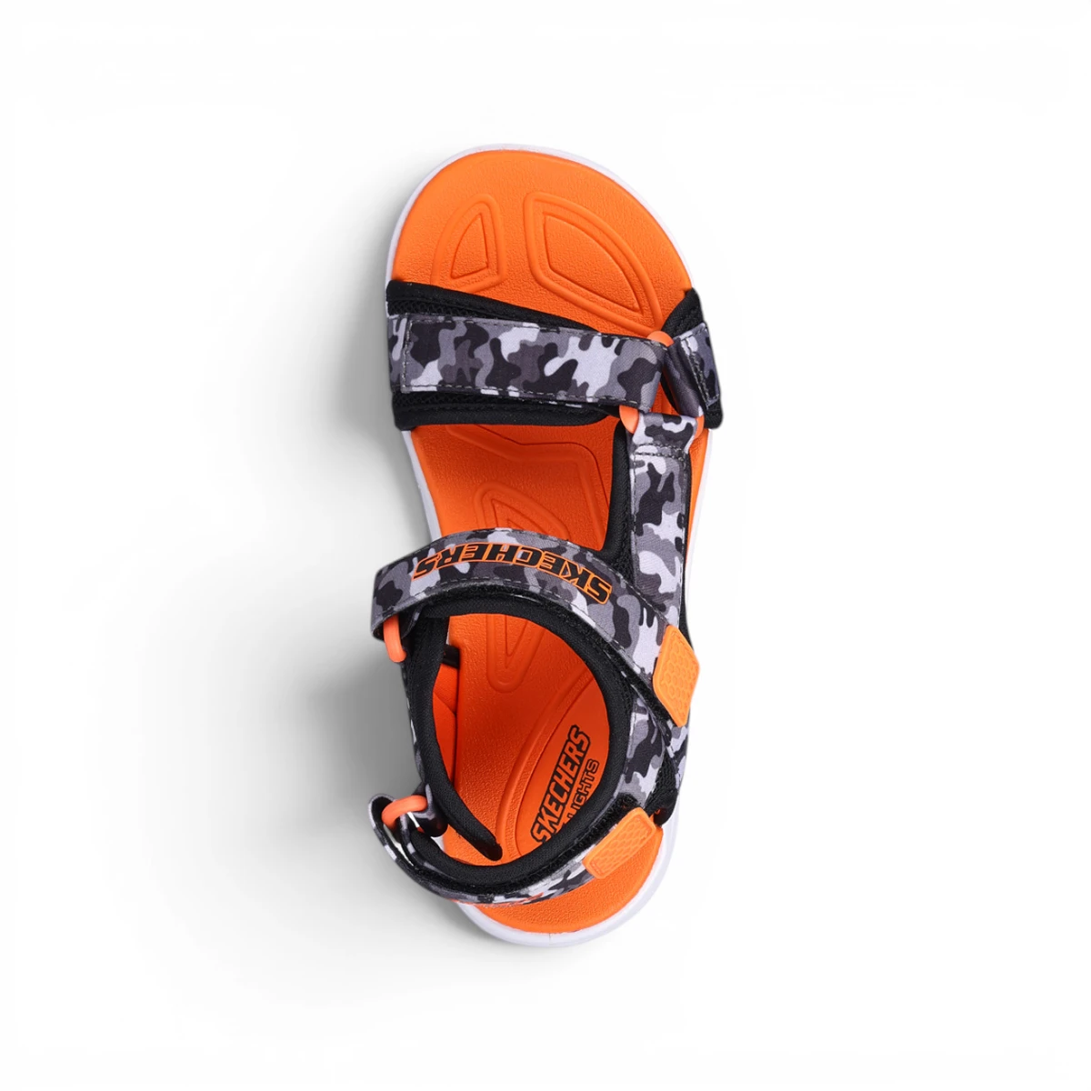 400077L-BGOR Hypno-Splash Sun Breaks dječje sandale crno-sive s narančastim detaljima – Skechers