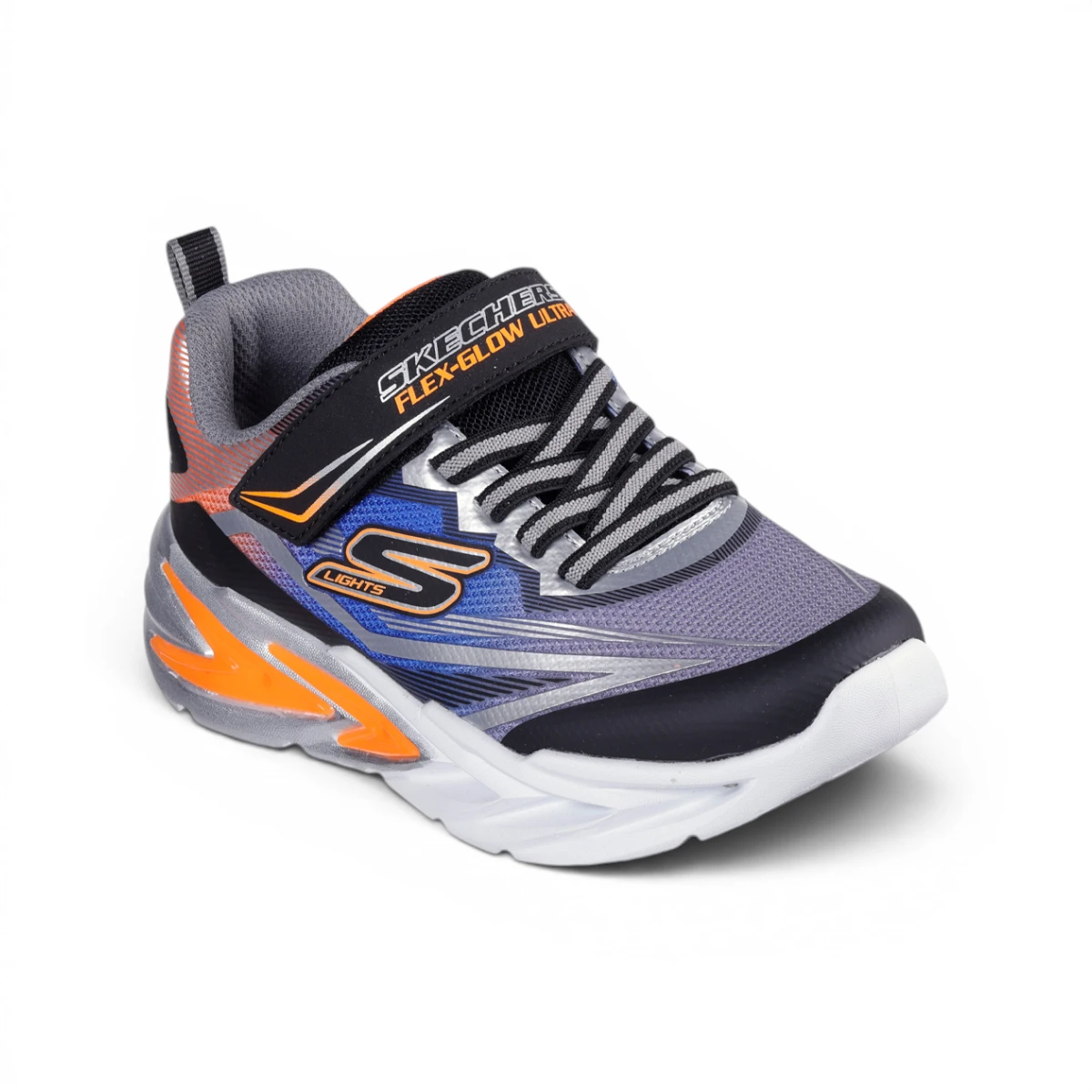 400139L-BKSL Flex-Glow Ultra dječje tenisice crno-srebrne – Skechers