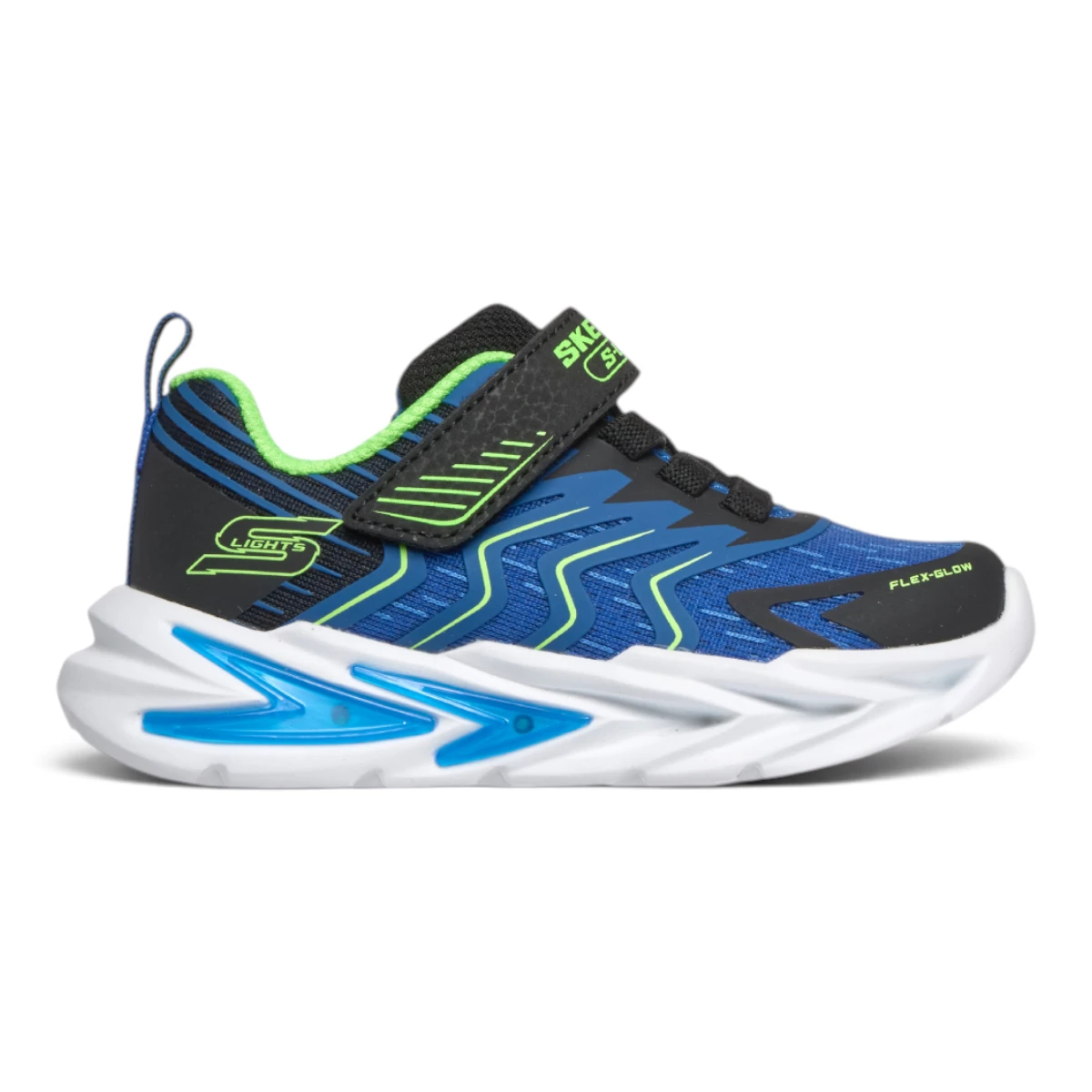 400141NC-BBLM Flex Glow Ultra Prism Pacer crno-plave dječje tenisice - Skechers