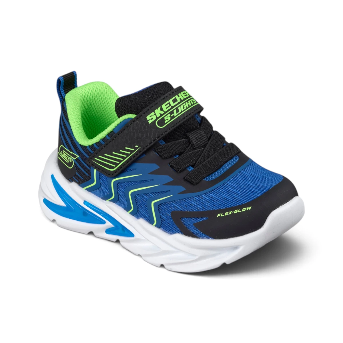 400141NC-BBLM Flex Glow Ultra Prism Pacer crno-plave dječje tenisice - Skechers