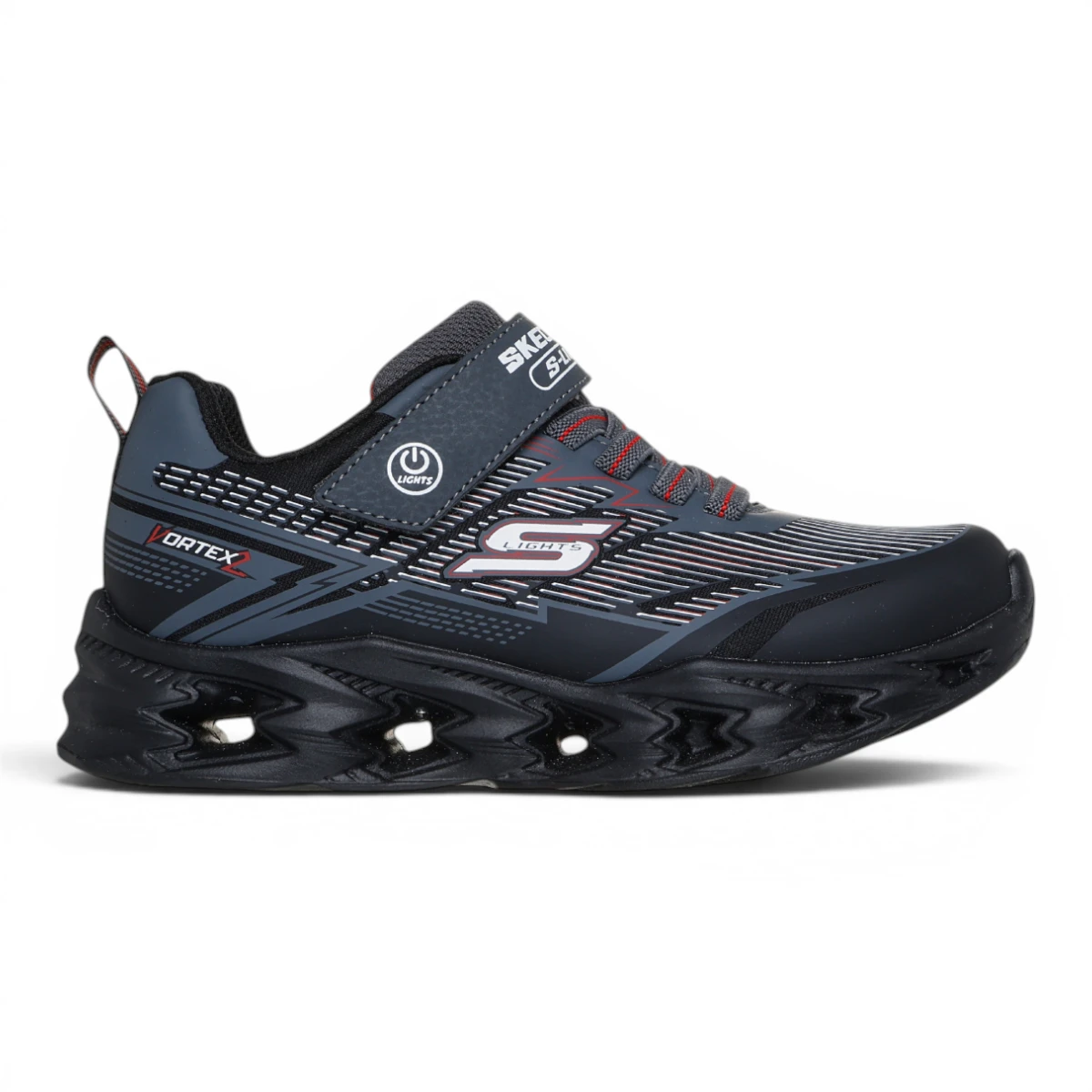 400605L-BKCC Vortex 2.0 Veltrox dječje tenisice crno-sive – Skechers