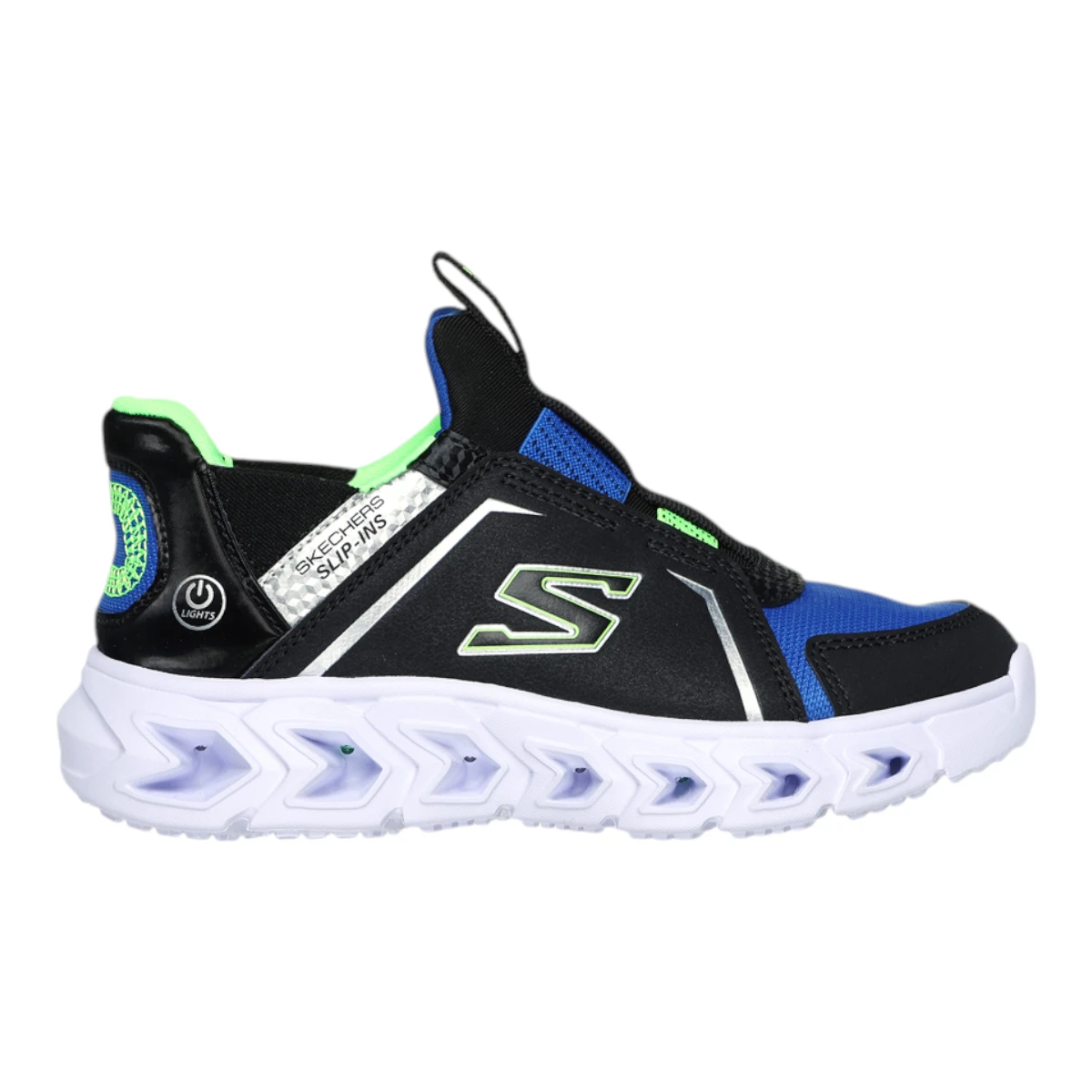 403830L-BBLM Hypno-Flash 2.0 Brisk Bright dječje tenisice crno-plavo-lime – Skechers