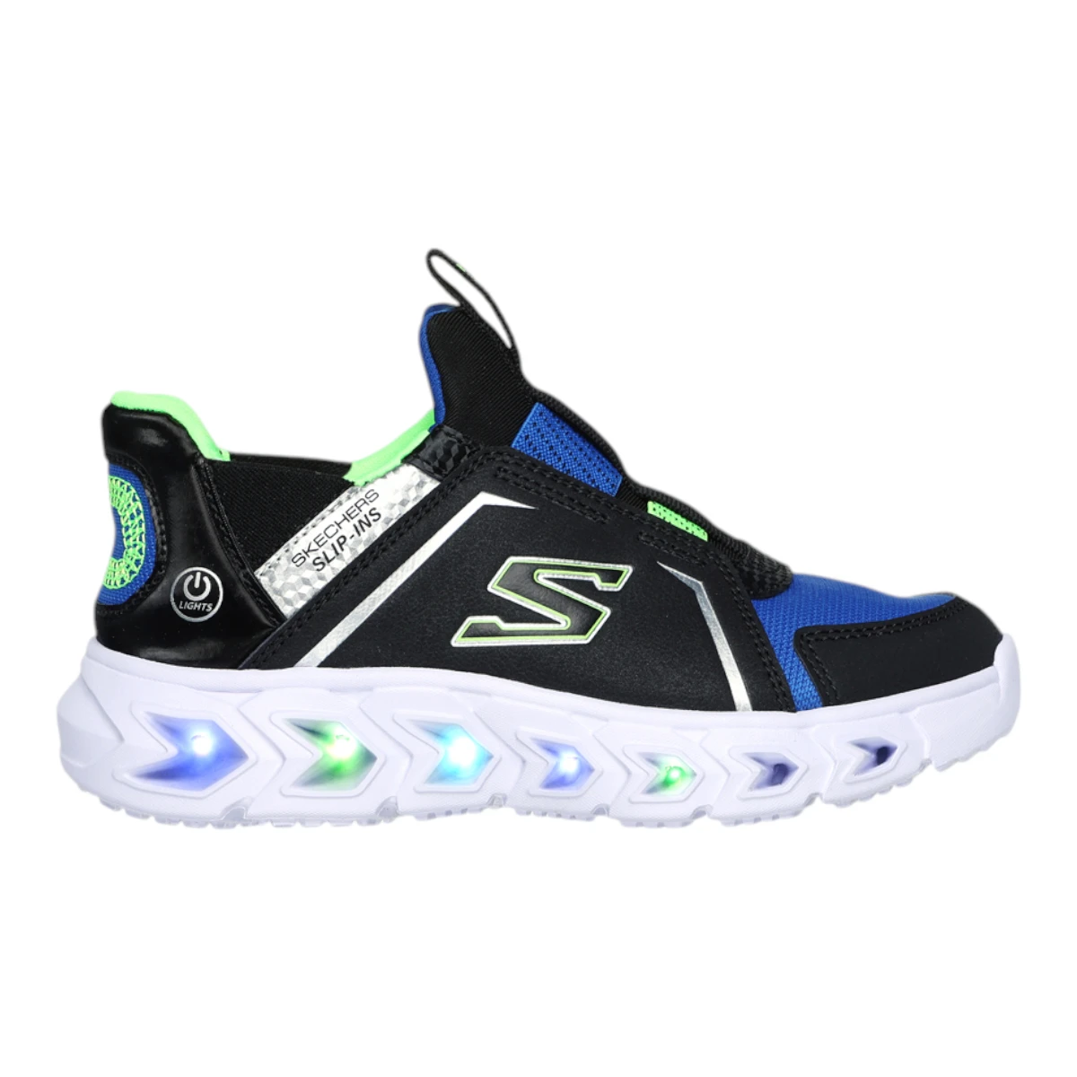 403830L-BBLM Hypno-Flash 2.0 Brisk Bright dječje tenisice crno-plavo-lime – Skechers