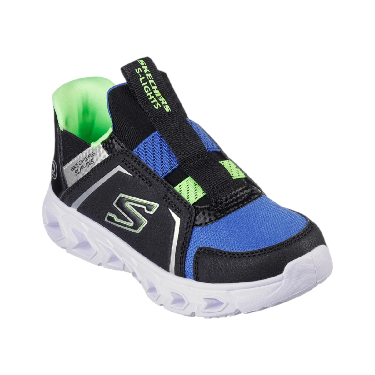 403830L-BBLM Hypno-Flash 2.0 Brisk Bright dječje tenisice crno-plavo-lime – Skechers