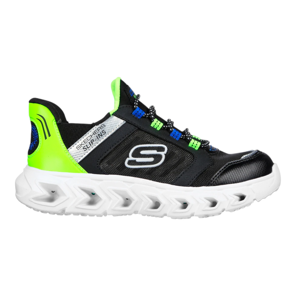 403843L-BKLM Brisk Bright dječje tenisice crno-plavo-lime – Skechers