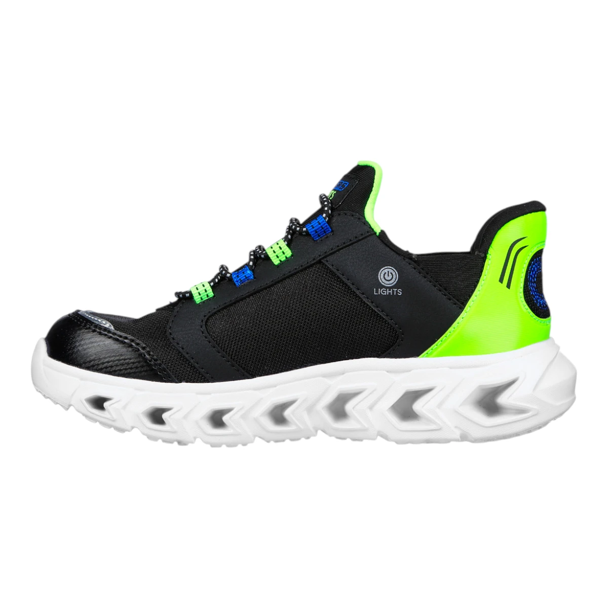 403843L-BKLM Brisk Bright dječje tenisice crno-plavo-lime – Skechers