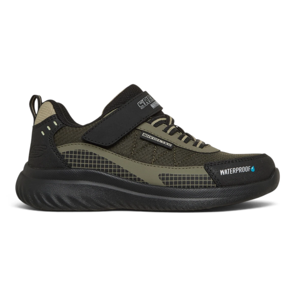  406341L-BKOL Bounder 2.0 Aqua Pace crno-maslinaste dječje tenisice - Skechers