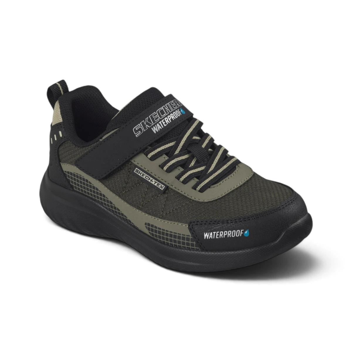  406341L-BKOL Bounder 2.0 Aqua Pace crno-maslinaste dječje tenisice - Skechers