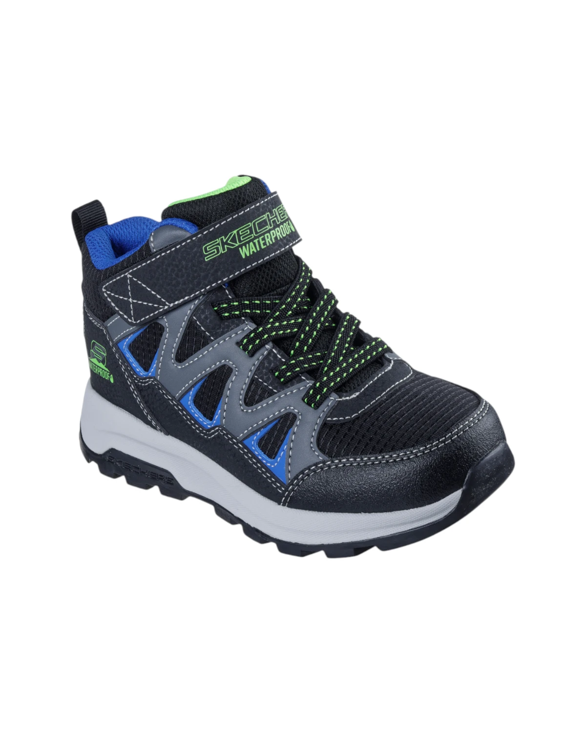 406377L-BKBL Storm Blazer Drizzle Squad dječje gležnjače crno-plave – Skechers