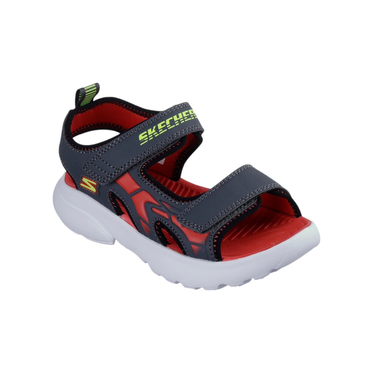 406513L-CCRD Razor Splash Aqua Buddies dječje sandale sivo-crvene – Skechers