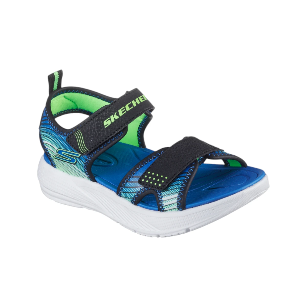 407034L-BKLM Microspec Splash dječje sandale crno-lime – Skechers