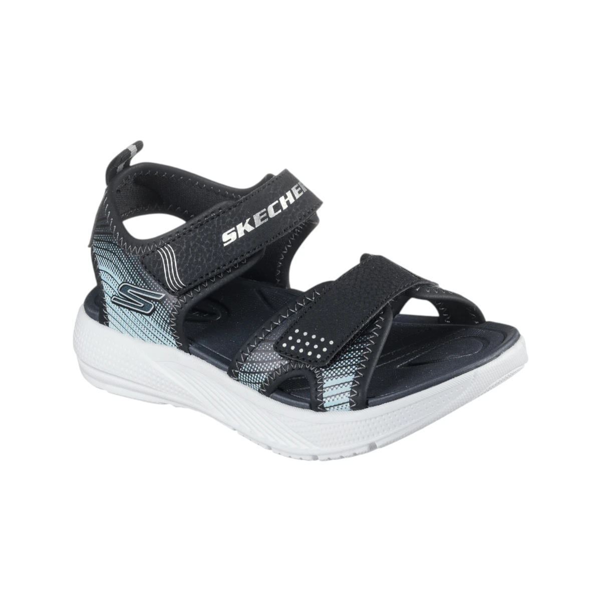 407034L-BKSL Microspec Splash dječje sandale crno-sive– Skechers