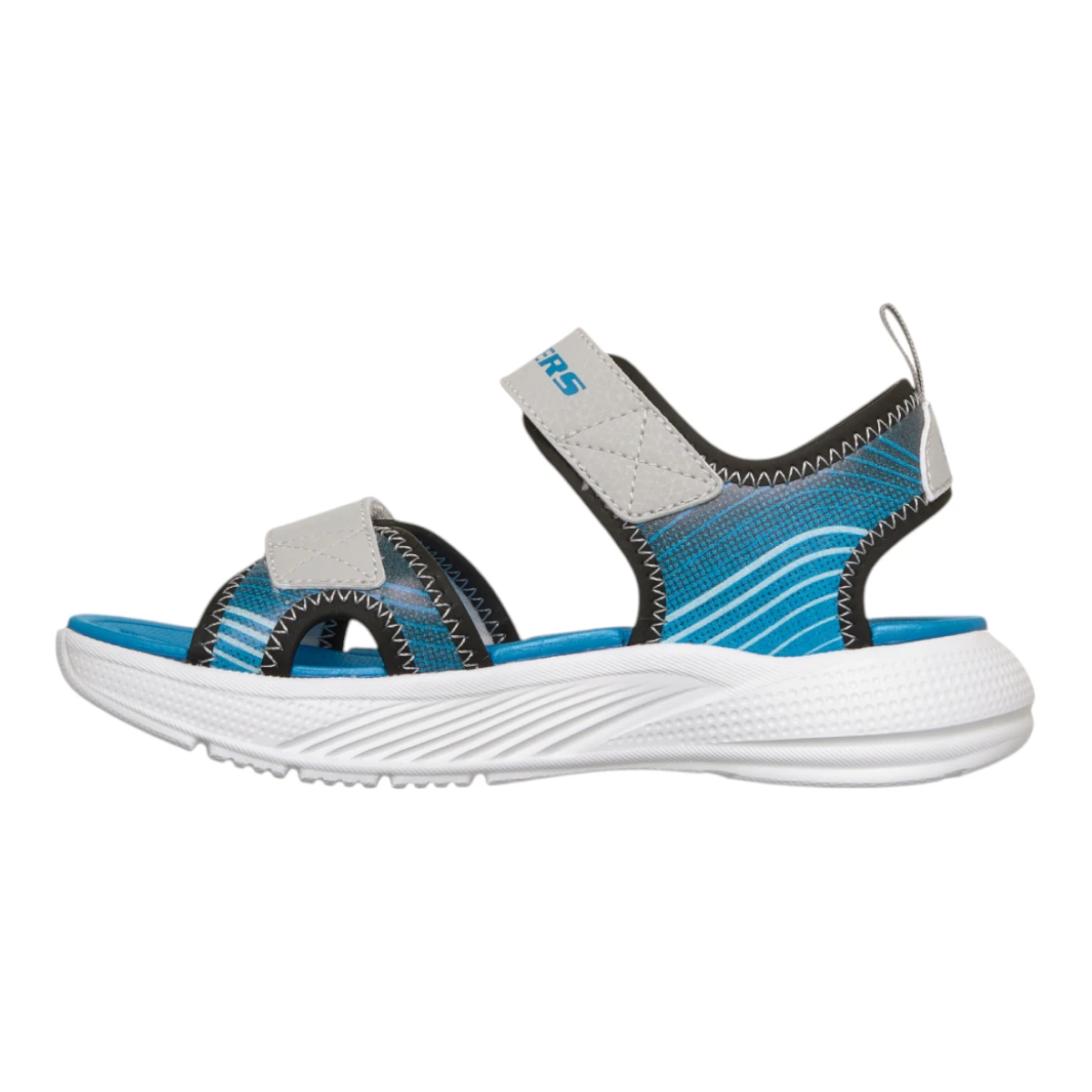 407034L-GYBL Microspec Splash dječje sandale plavo-sive – Skechers