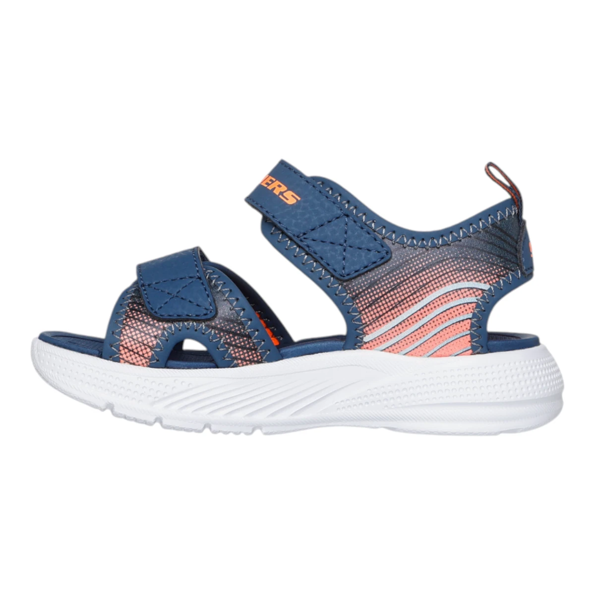 407034N-NVOR Microspec Splash dječje sandale tamno plavo-narančaste – Skechers
