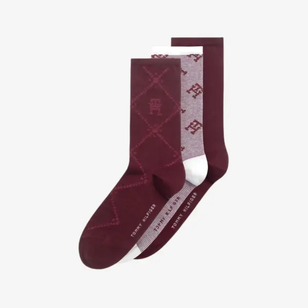 Tommy Hilfiger ženske čarape Women Sock Monogram Giftbox 3P red wh