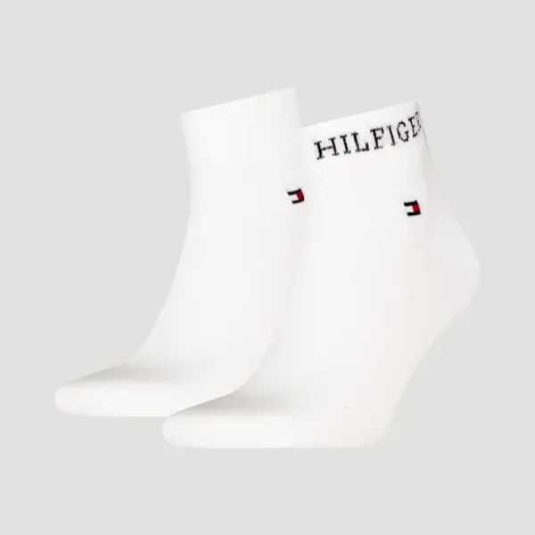 Tommy Hilfiger muške čarape Men Quarter Hilfiger Tab 2P white