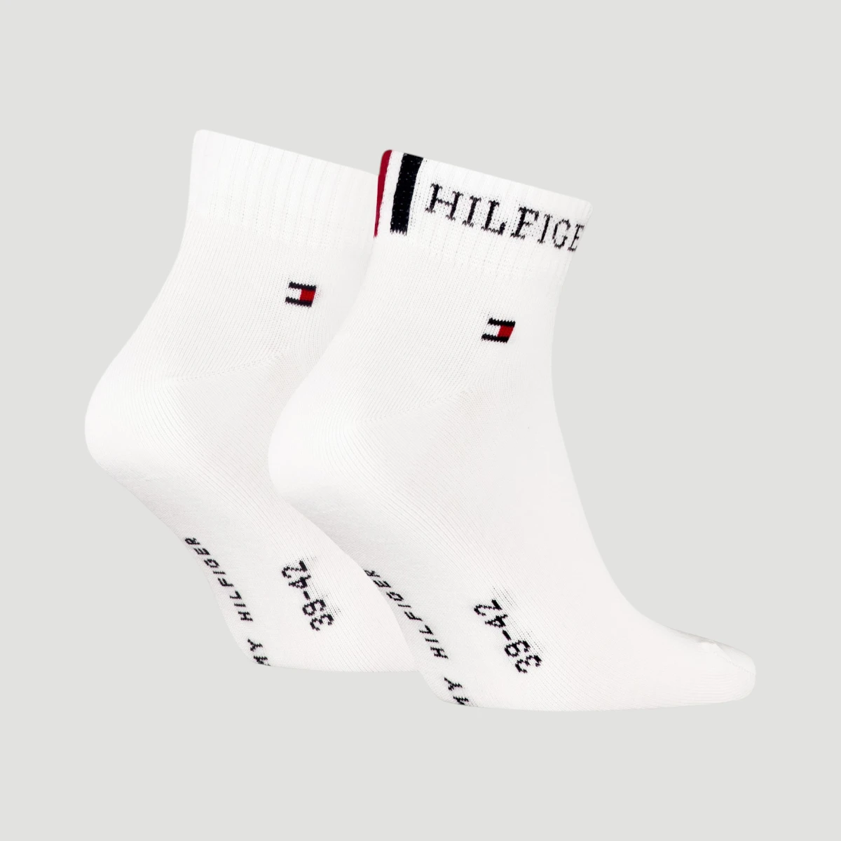 701232466-001 Tommy Hilfiger muške čarape Men Quarter Hilfiger Tab 2P white