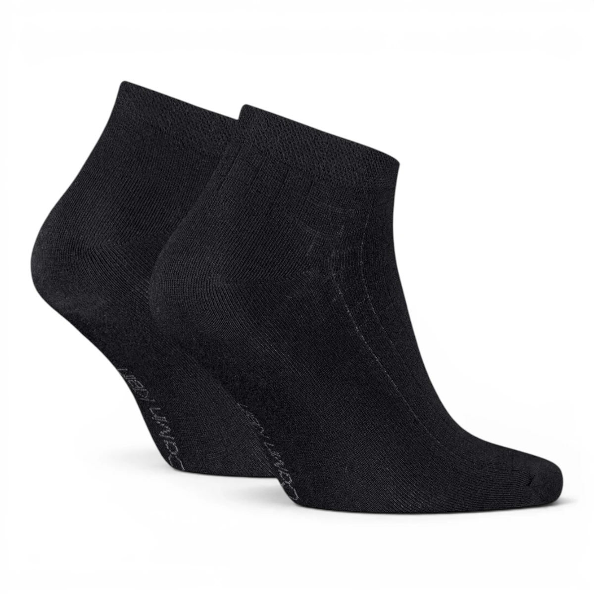 701233245-001-ONE SIZE Crne muške niske čarape s kockastim uzorkom 2-pack – Calvin Klein