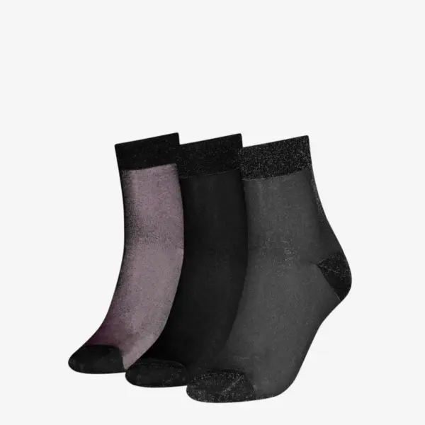Tommy Hilfiger ženske čarape Women Short Sock 3P Gifting black