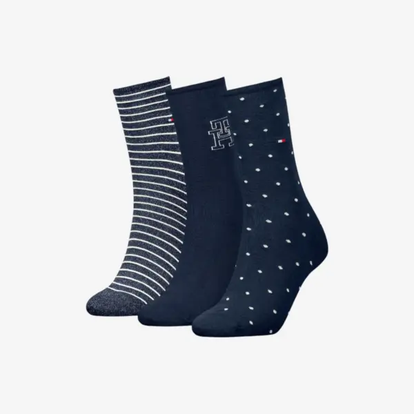 Tommy Hilfiger ženske čarape Women Sock 3P Giftbox navy