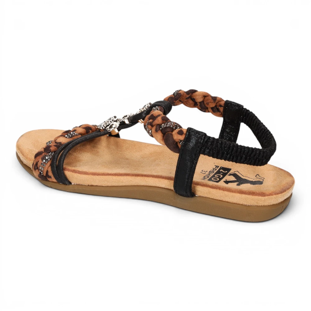 8018830-997 2GO Fashion Ženska sandala – Schwarz/Leo
