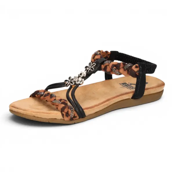 2GO Fashion Ženska sandala – Schwarz/Leo