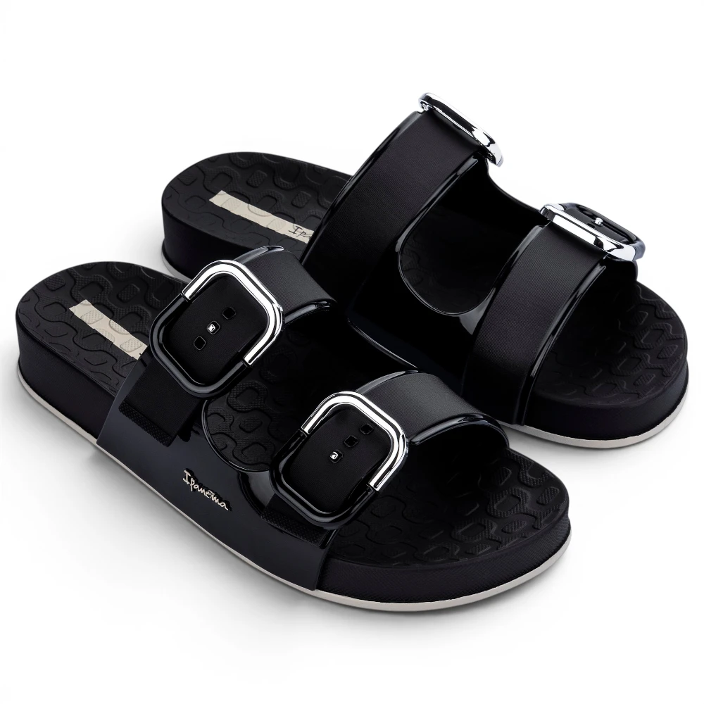 83781-BP297 Ipanema shore slide fem black/beige