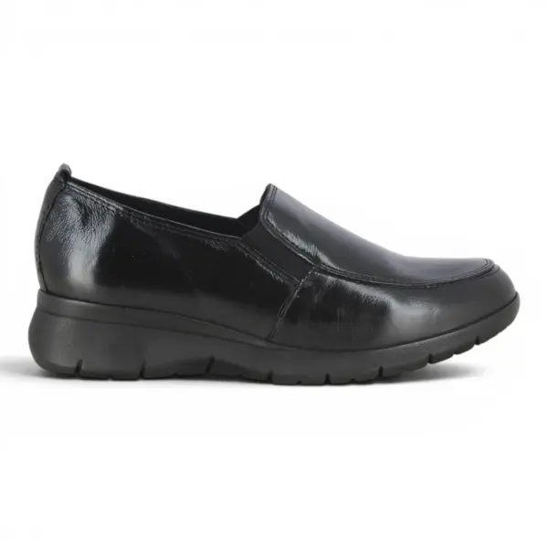 Ženske kožne slip-on mokasina Nakoa Crna
